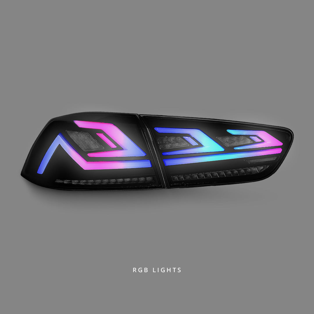 Mitsubishi Lancer CJ (2007 - 2018) Sequential Smoke RGB 3D Full LED Tail Lights LH + RH