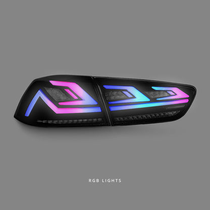 Mitsubishi Lancer CJ (2007 - 2018) Sequential Smoke RGB 3D Full LED Tail Lights LH + RH