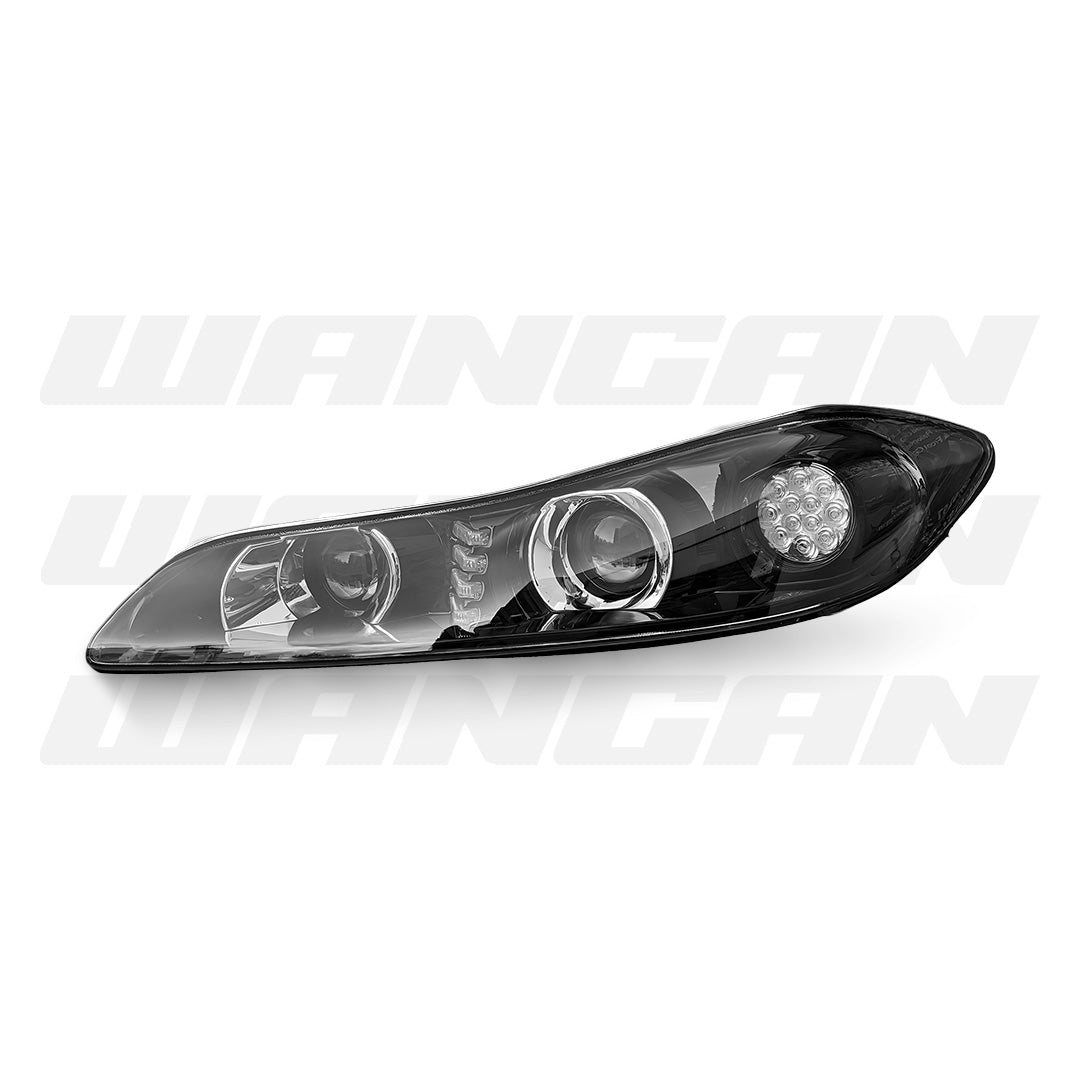 Nissan 200SX S15 (1999 - 2002) Black Dual LED Projector Headlights LH + RH