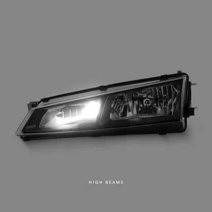 Nissan 200SX S14 Series 2 (1996 - 1998) Black OEM Style Headlights LH + RH