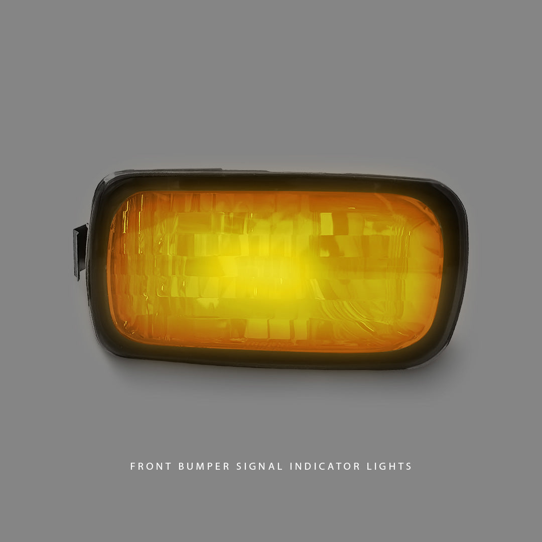 Nissan Skyline R34 (1998 - 2002) Black Front Bumper Signal Indicator Lights LH + RH