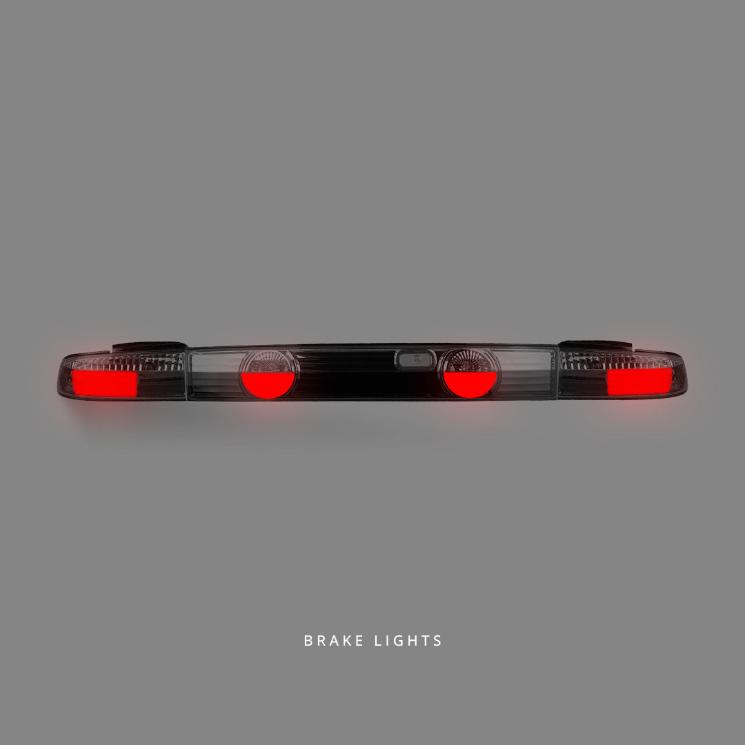 Nissan Silvia S14 (1993 - 1998) Clear Red and Center Garnish Tail Lights LH + RH