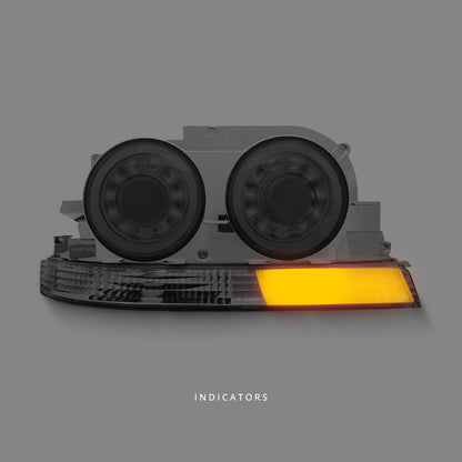 Nissan Skyline R33 (1993 - 1998) Fiber Ring LED Tail Lights LH + RH