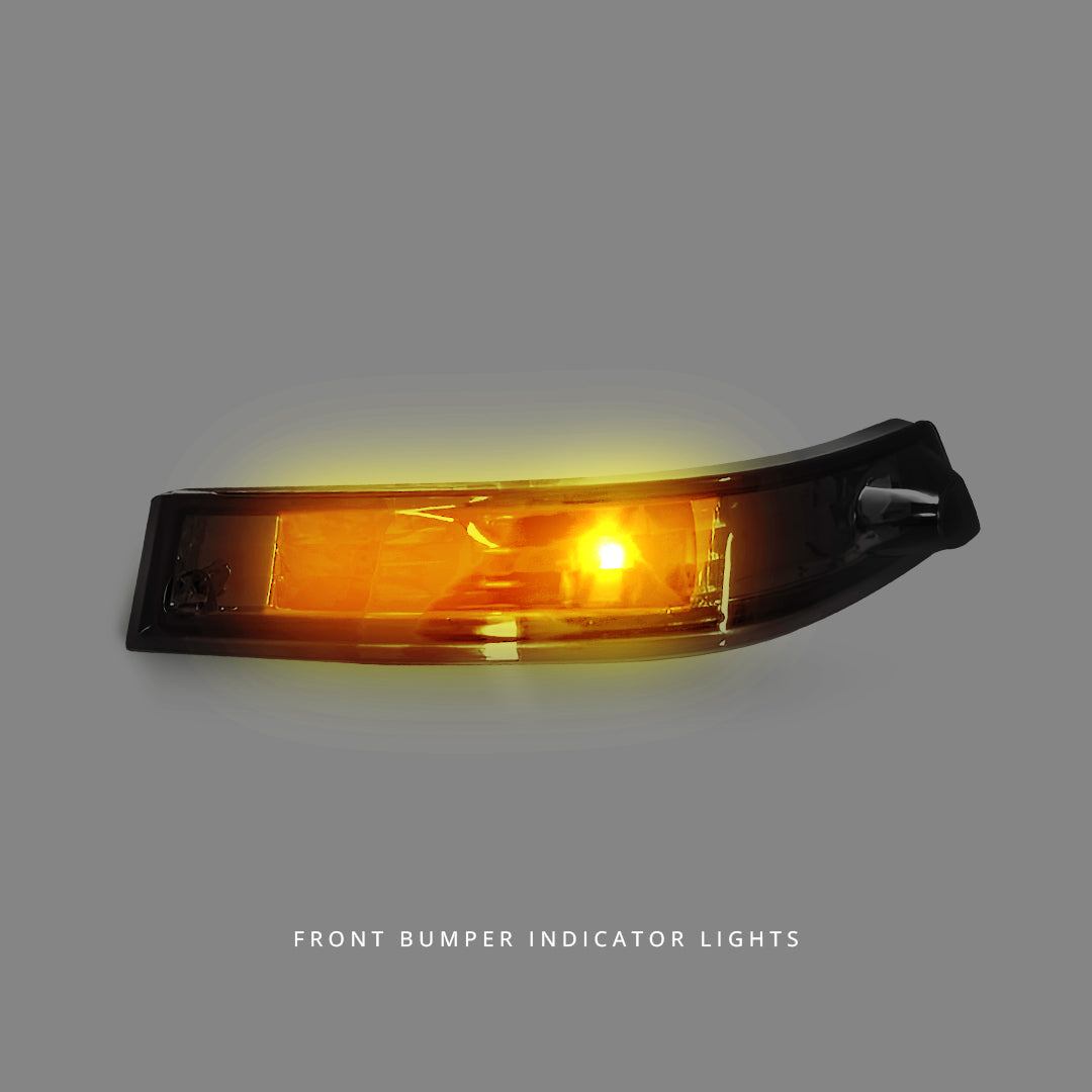 Nissan 200SX S14 Series 2 (1996 - 1998) Black Front Bumper Signal Indicator Lights LH + RH