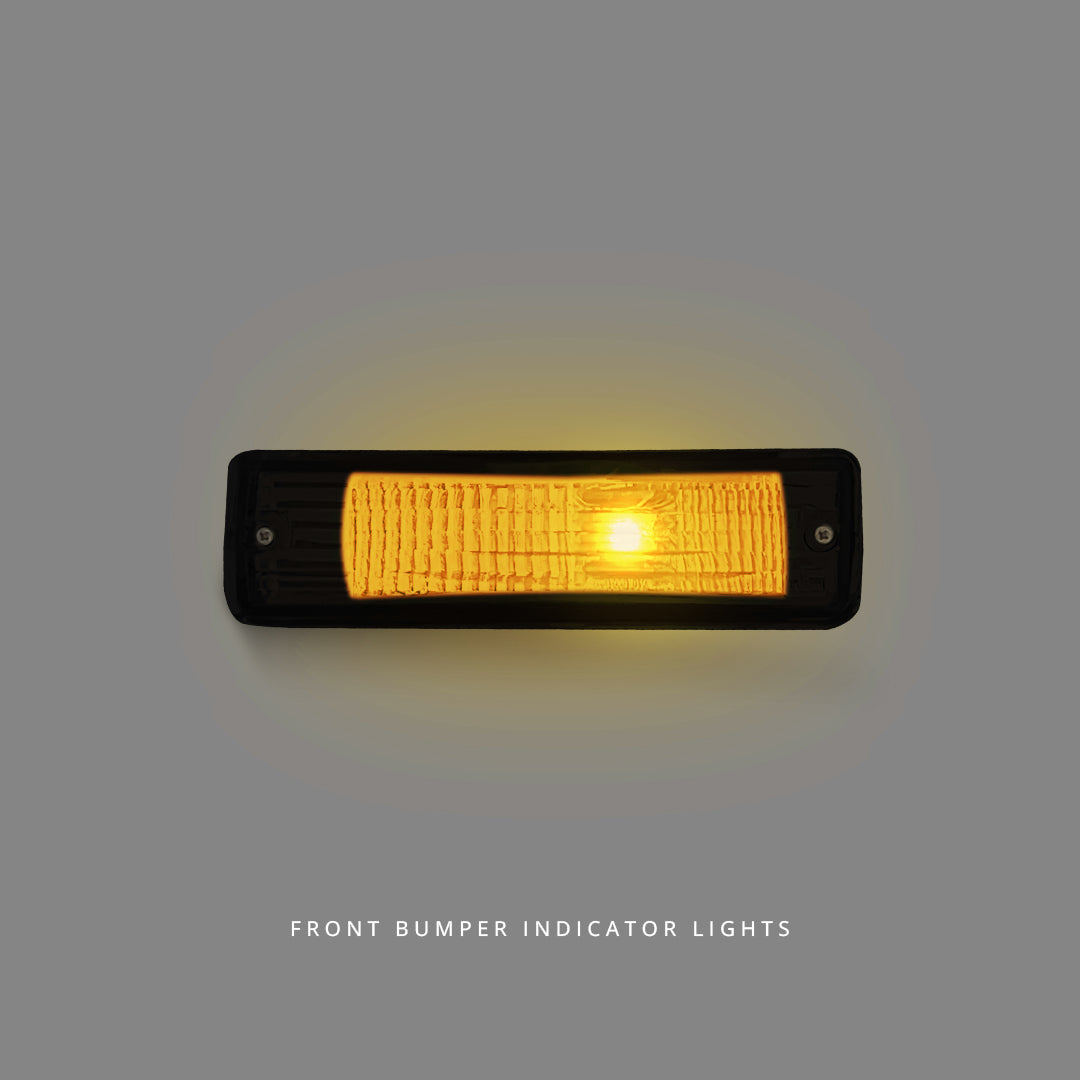 Nissan Silvia S13 (1988 - 1993) Black Front Bumper Signal Indicator Lights LH + RH