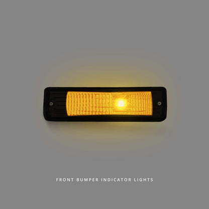 Nissan Silvia S13 (1988 - 1993) Black Front Bumper Signal Indicator Lights LH + RH