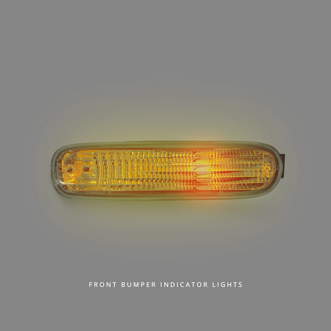 Nissan Silvia S14 Series 1 (1993 - 1995) Clear Front Bumper Signal Indicator Lights LH + RH