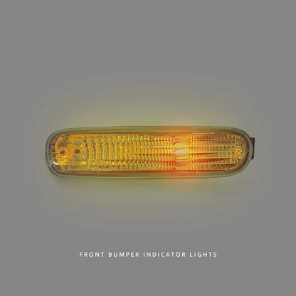 Nissan Silvia S14 Series 1 (1993 - 1995) Clear Front Bumper Signal Indicator Lights LH + RH