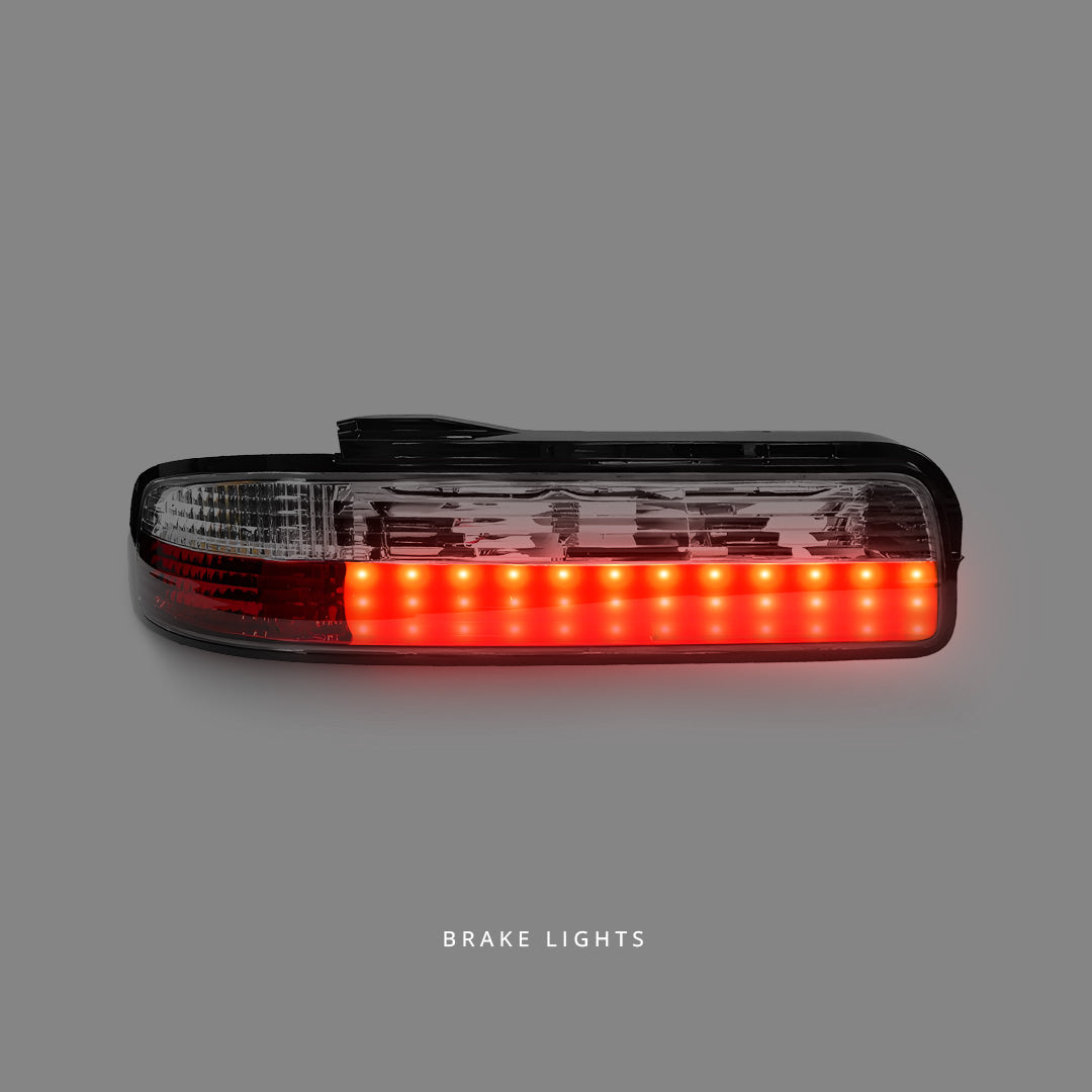 Nissan Silvia S13 (1989 - 1994) Clear Red LED Tail Lights LH + RH