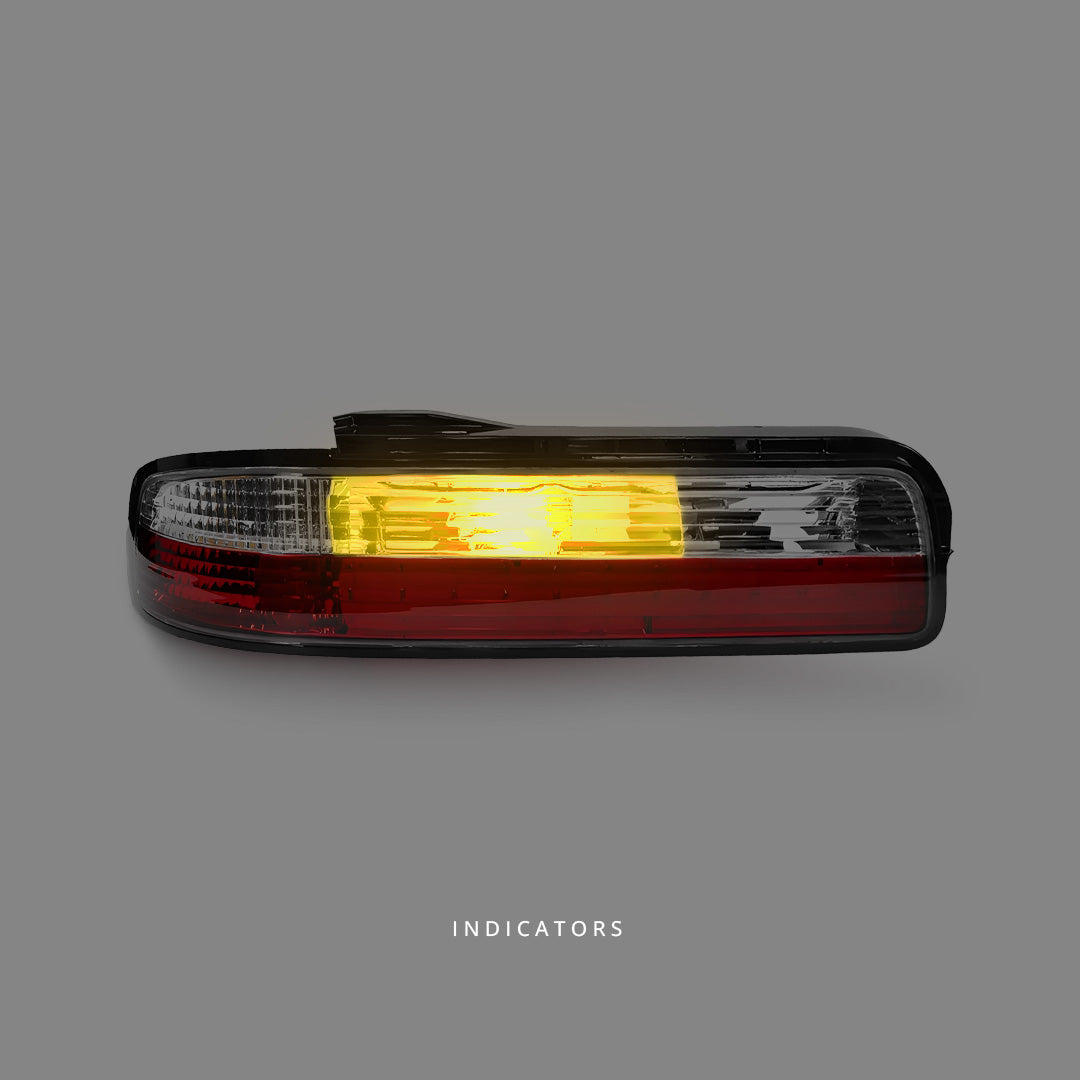 Nissan Silvia S13 (1989 - 1994) Clear Red LED Tail Lights LH + RH