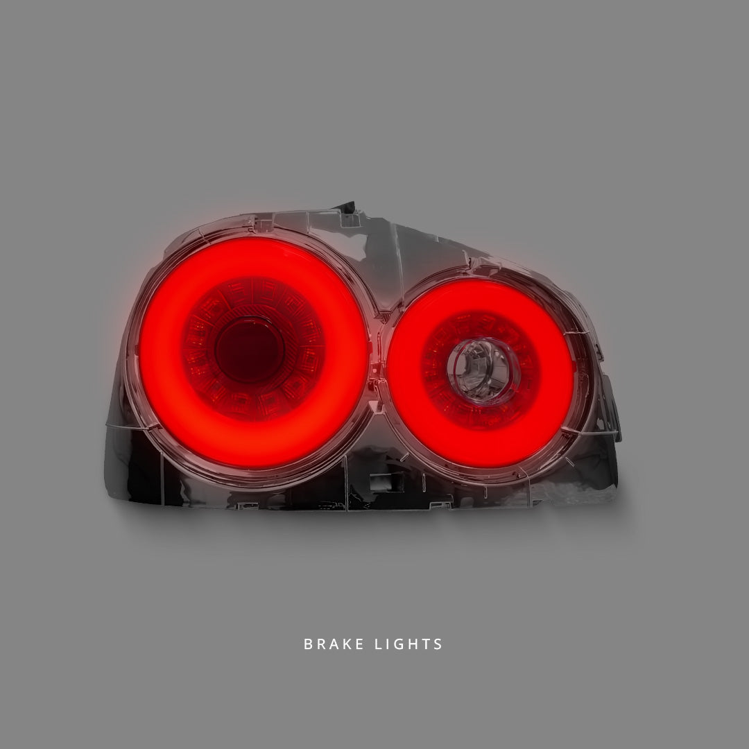 Nissan Skyline R34 (1998 - 2002) Fiber Ring LED Tail Lights LH + RH