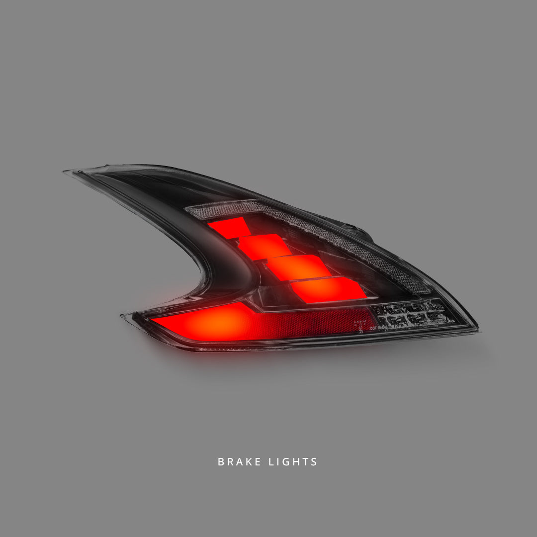 Nissan 370Z Z34 (2008 - 2021) Sequential Full LED Smoke Tail Lights LH + RH