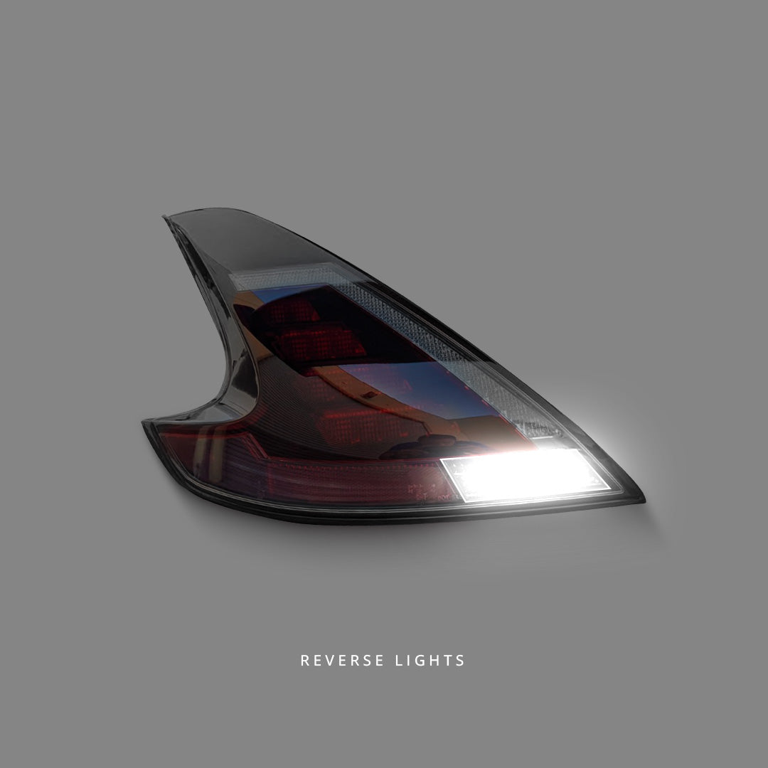 Nissan 370Z Z34 (2008 - 2021) Sequential Smoke Red Full LED Tail Lights LH + RH