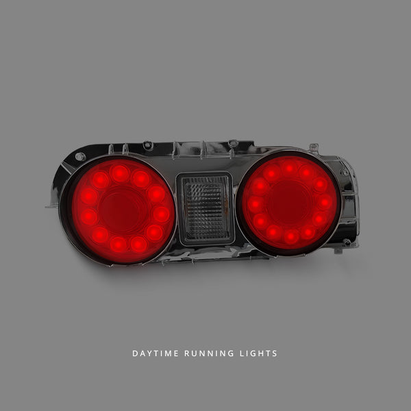 Nissan Skyline R32 (1989 - 1994) Clear Red LED Tail Lights LH + RH ...