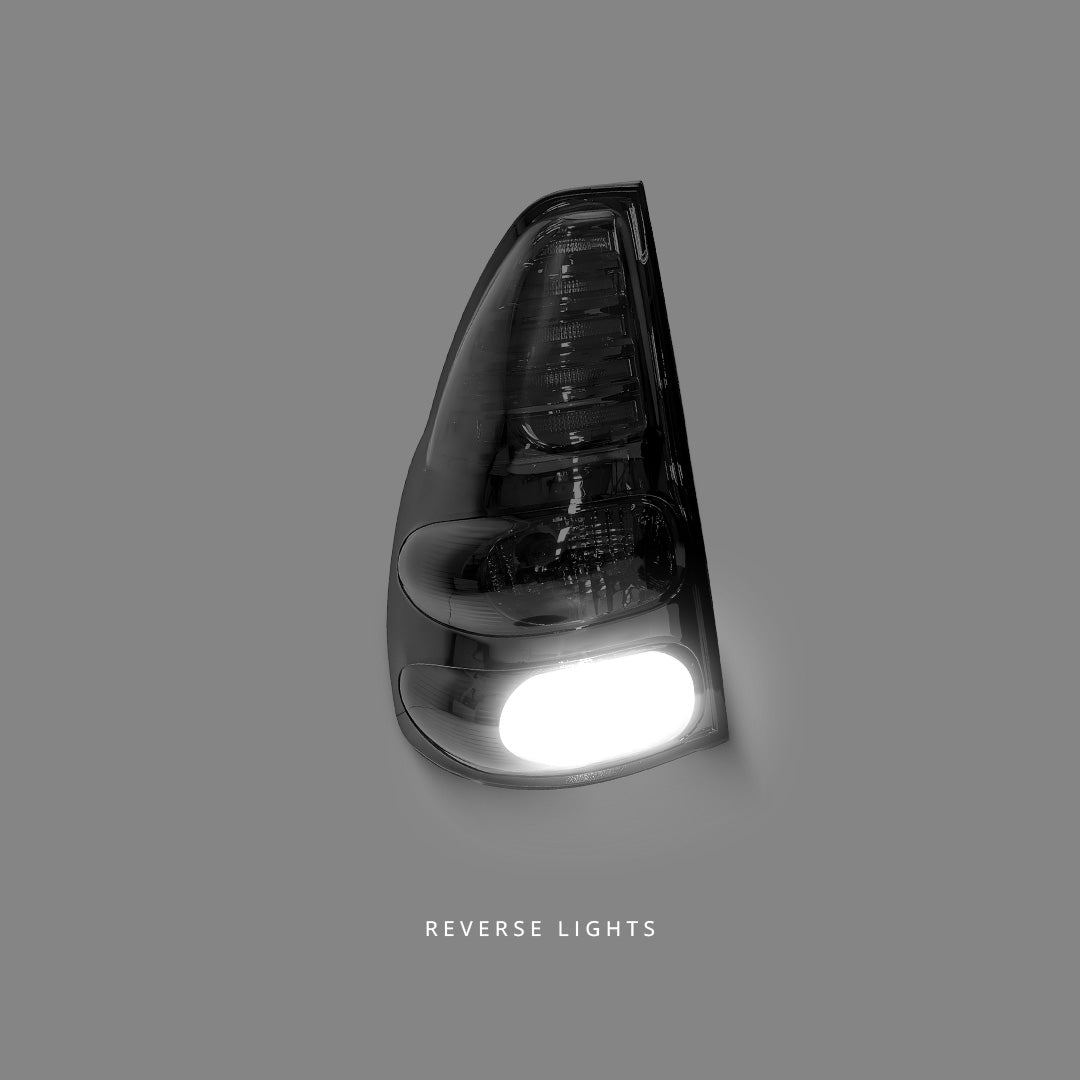 Toyota Prado 120 Series (2003 - 2009) Smoke Black LED Tail Lights LH + RH