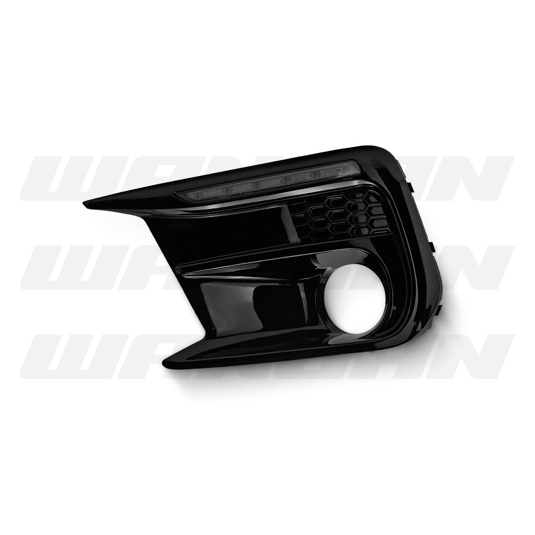 Subaru WRX VA (2018 - 2021) Sequential Black LED DRL Turn Signal Fog Light Bezels LH + RH