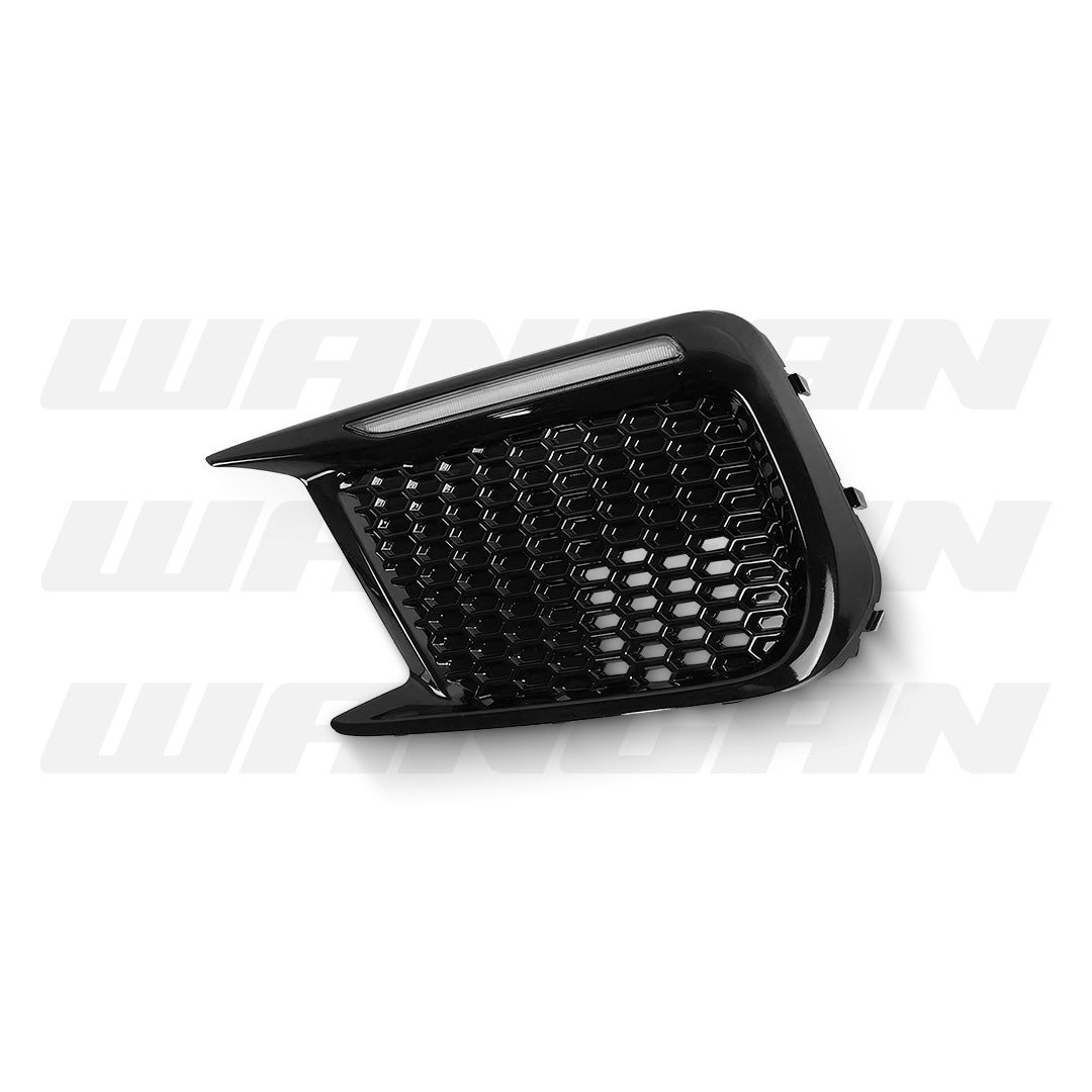 Subaru WRX STI VA (2018 - 2021) Sequential Black LED DRL Turn Signal Fog Light Bezels LH + RH