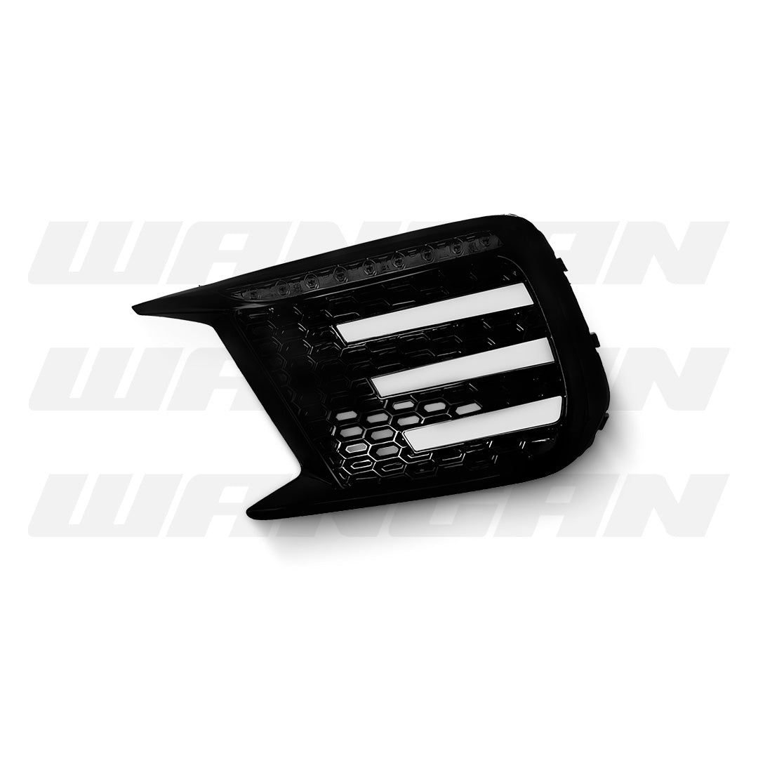 Subaru WRX VA (2018 - 2021) Sequential Black Smoke 3D LED DRL Turn Signal Fog Light Bezels LH + RH