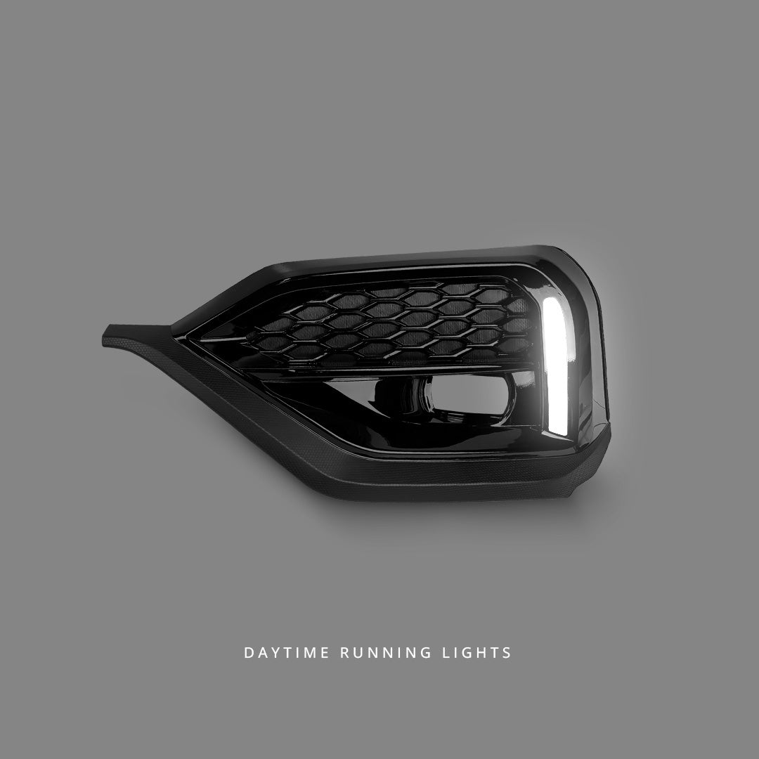 Subaru WRX VB (2022 - 2024) Black 3D LED DRL Dynamic Turn Signal Fog Light Bezels LH + RH