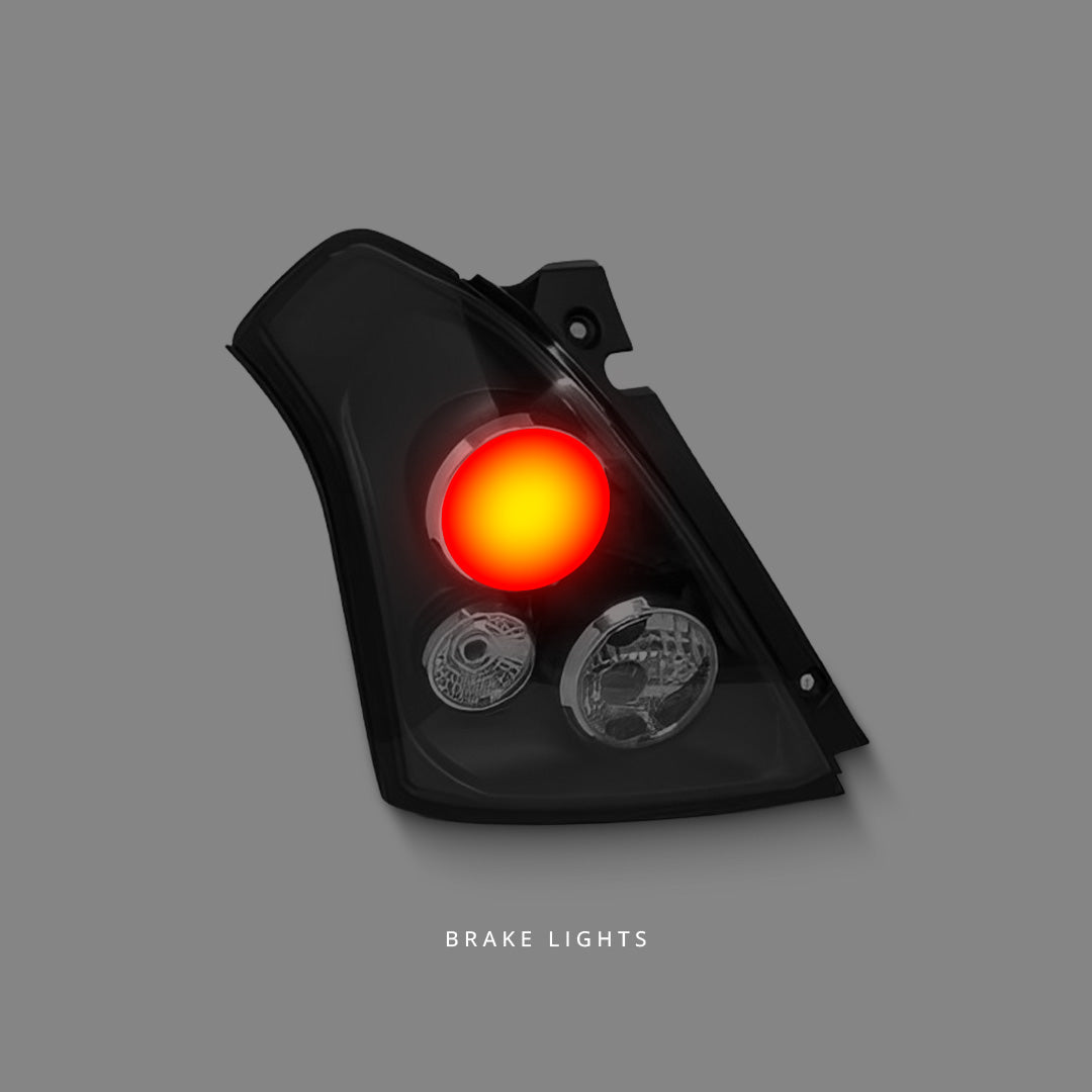 Suzuki Swift EZ (2004 - 2006) Black Altezza Tail Lights LH + RH