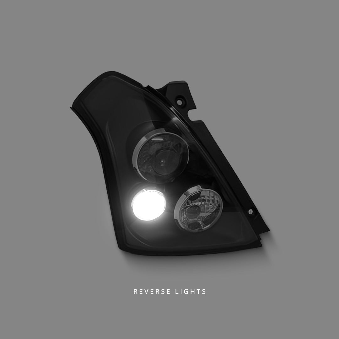Suzuki Swift EZ (2004 - 2006) Black Altezza Tail Lights LH + RH