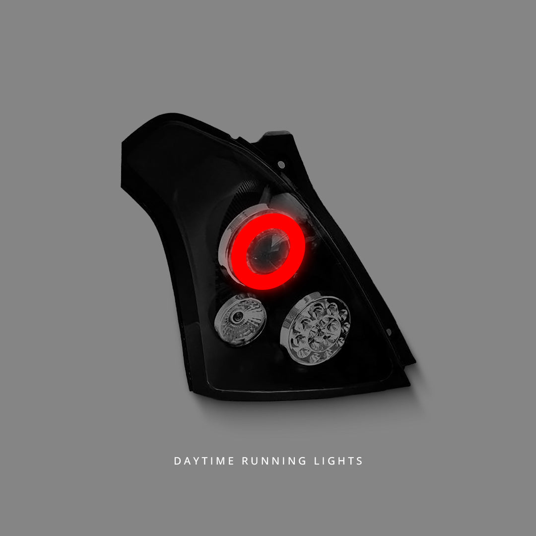 Suzuki Swift EZ (2004 - 2006) Black Full LED Altezza Tail Lights LH + RH