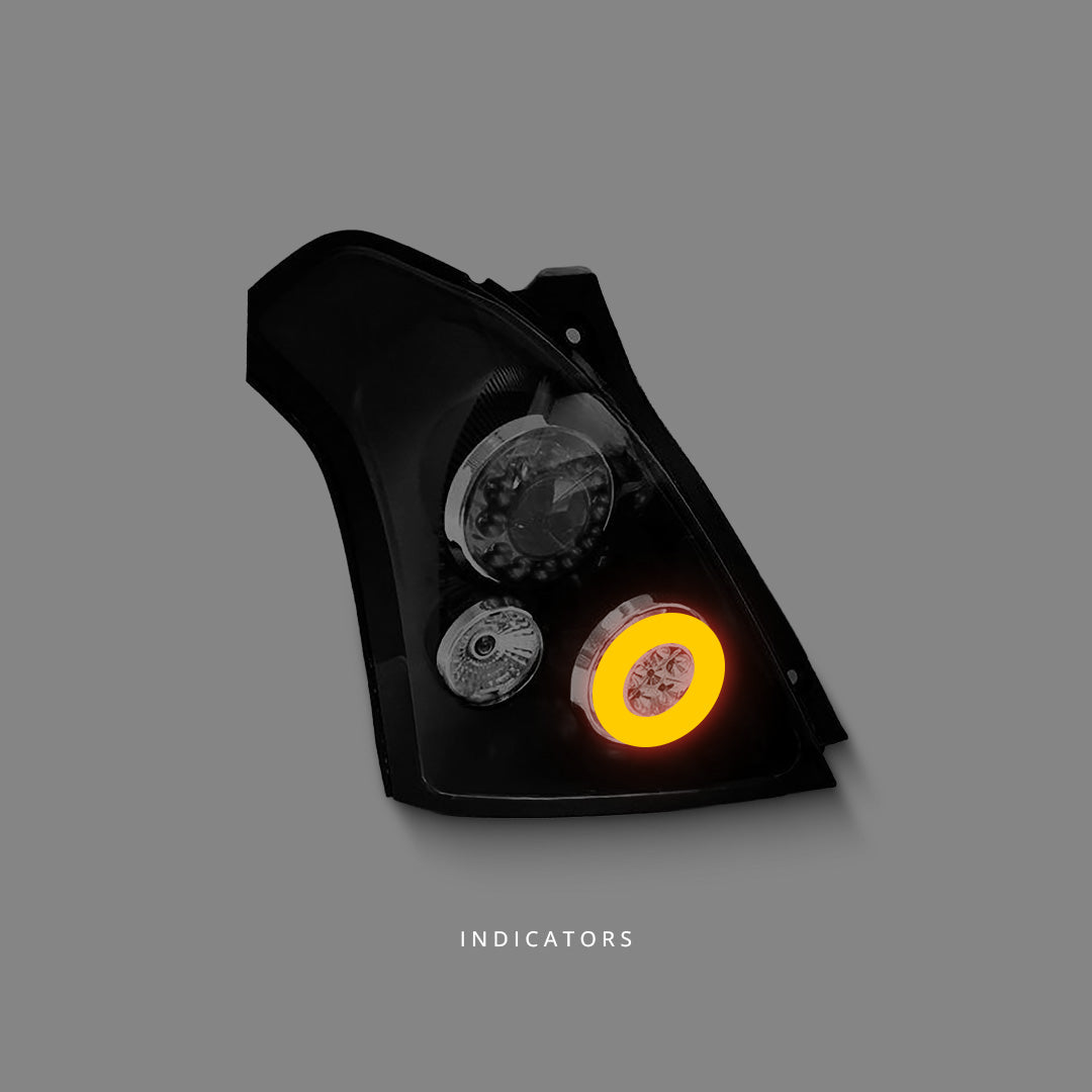 Suzuki Swift EZ (2004 - 2006) Black Full LED Altezza Tail Lights LH + RH