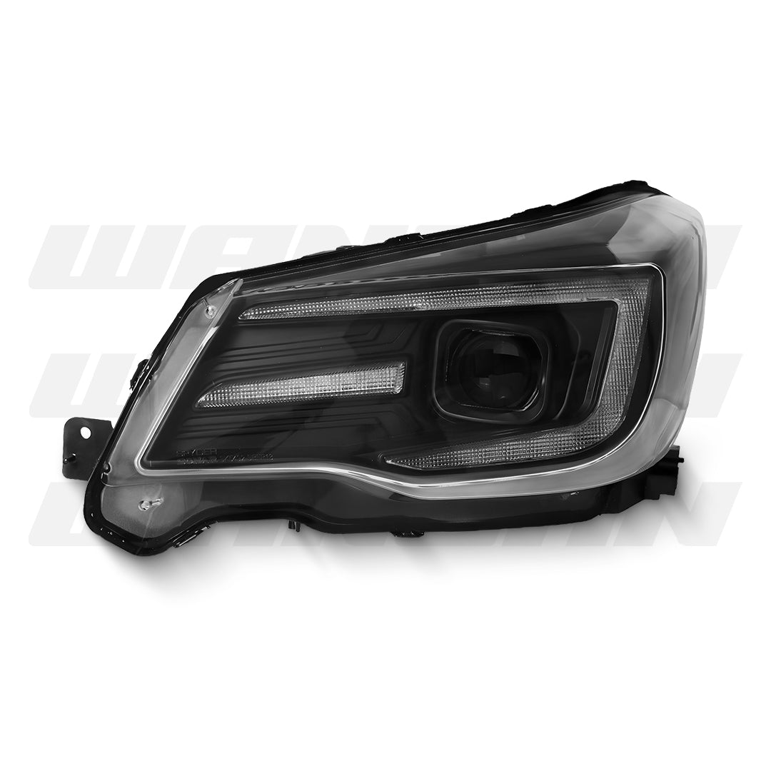 Subaru Forester SJ (2013 - 2018) Sequential Black LED DRL Projector Headlights LH + RH