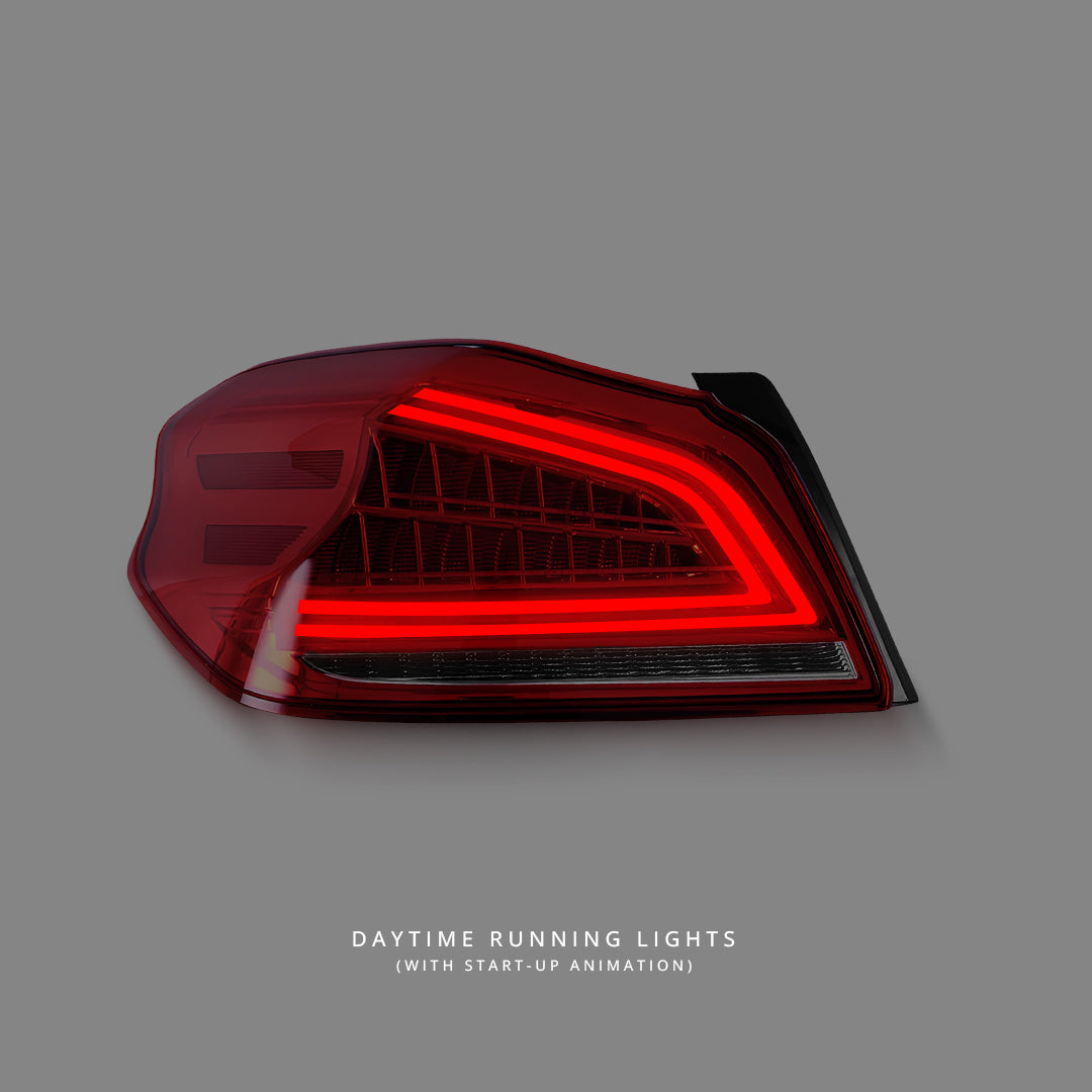 Subaru WRX VA (2015 - 2021) Sequential Black V3 Full LED Dynamic Indicator Tail Lights LH + RH
