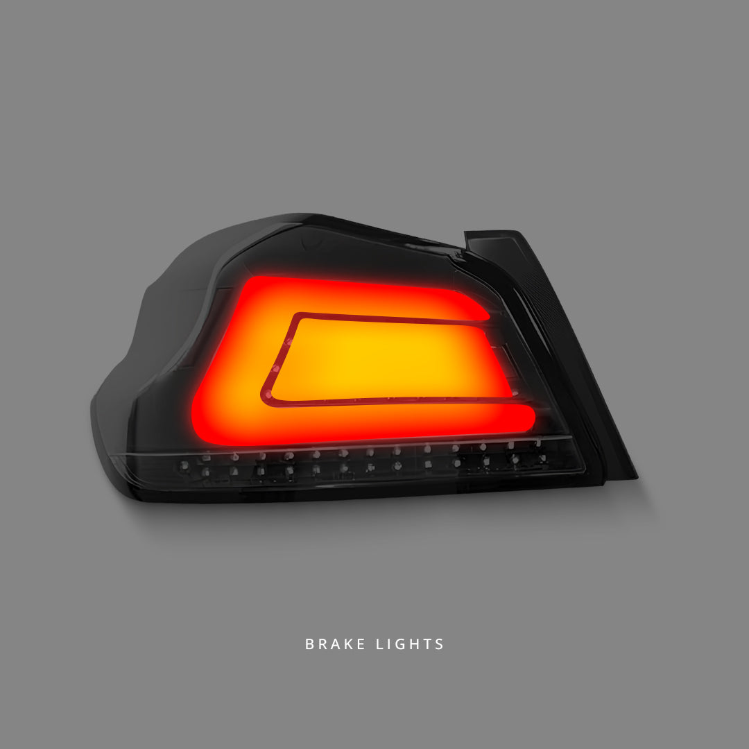 Subaru WRX VA (2015 - 2021) Sequential Black V1 Full LED Dynamic Indicator Tail Lights LH + RH