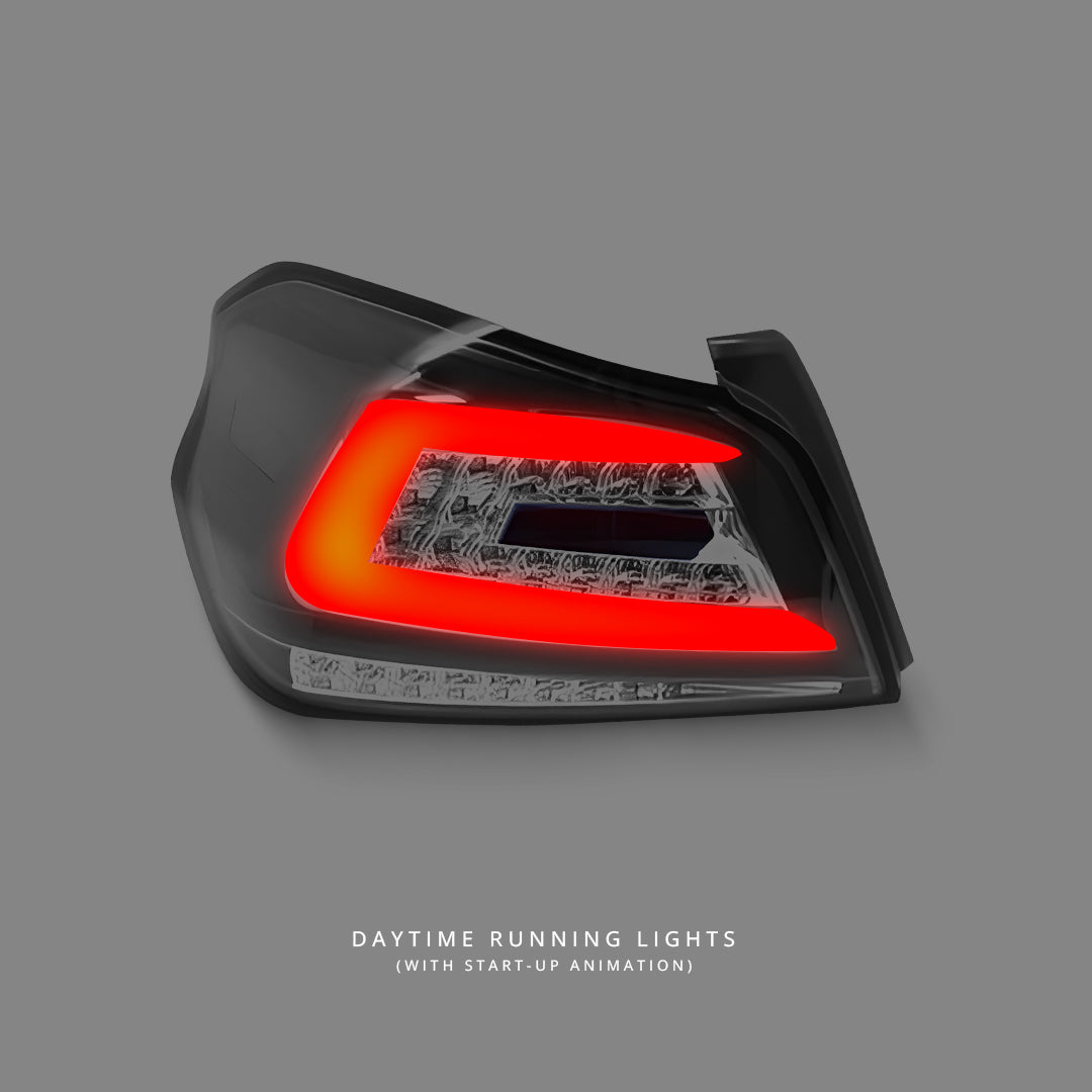 Subaru WRX VA (2015 - 2021) Sequential Black V4 Full LED Dynamic Tail Lights LH + RH