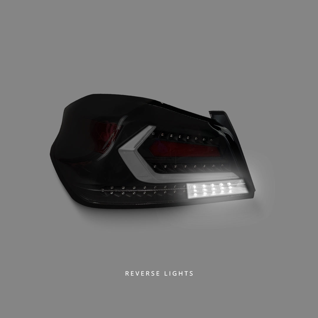 Subaru WRX VA (2015 - 2021) Sequential Black White V5 LED Dynamic Tail Lights LH + RH