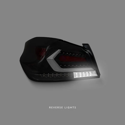 Subaru WRX VA (2015 - 2021) Sequential Black White V5 LED Dynamic Tail Lights LH + RH