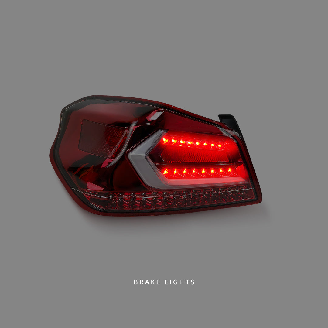 Subaru WRX VA (2015 - 2021) Sequential Clear Red V5 LED Dynamic Tail Lights LH + RH