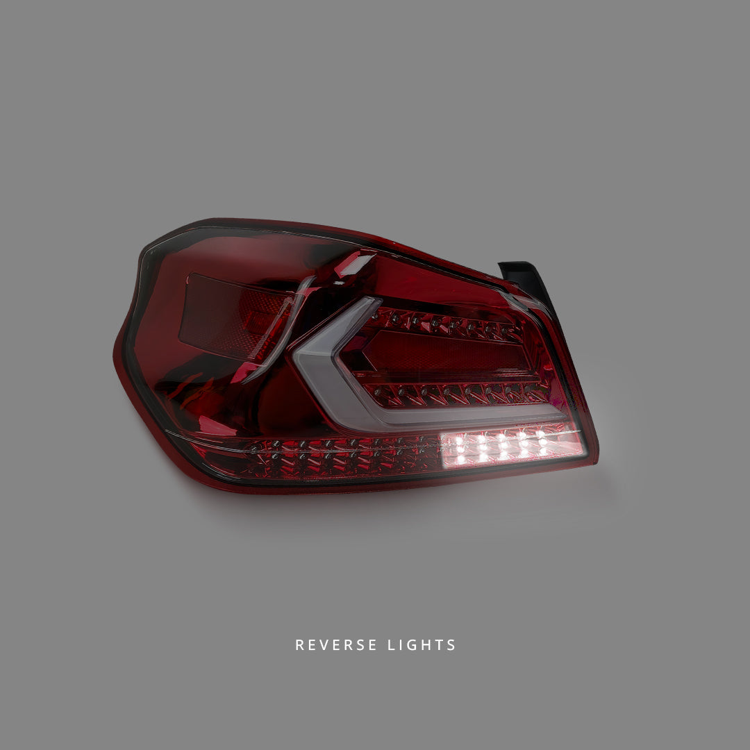 Subaru WRX VA (2015 - 2021) Sequential Clear Red V5 LED Dynamic Tail Lights LH + RH