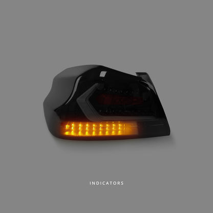 Subaru WRX VA (2015 - 2021) Sequential Smoke Black V5 Full LED Dynamic Tail Lights LH + RH