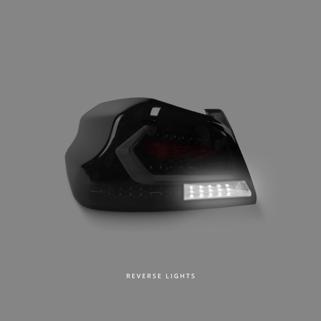 Subaru WRX VA (2015 - 2021) Sequential Smoke Black V5 Full LED Dynamic Tail Lights LH + RH