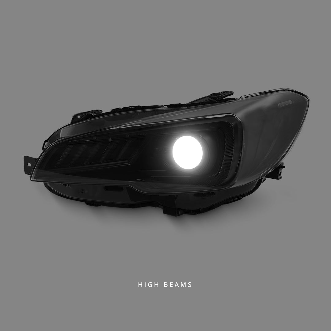 Subaru WRX VA (2014 - 2017) Sequential Black LED DRL Projector Headlights LH + RH
