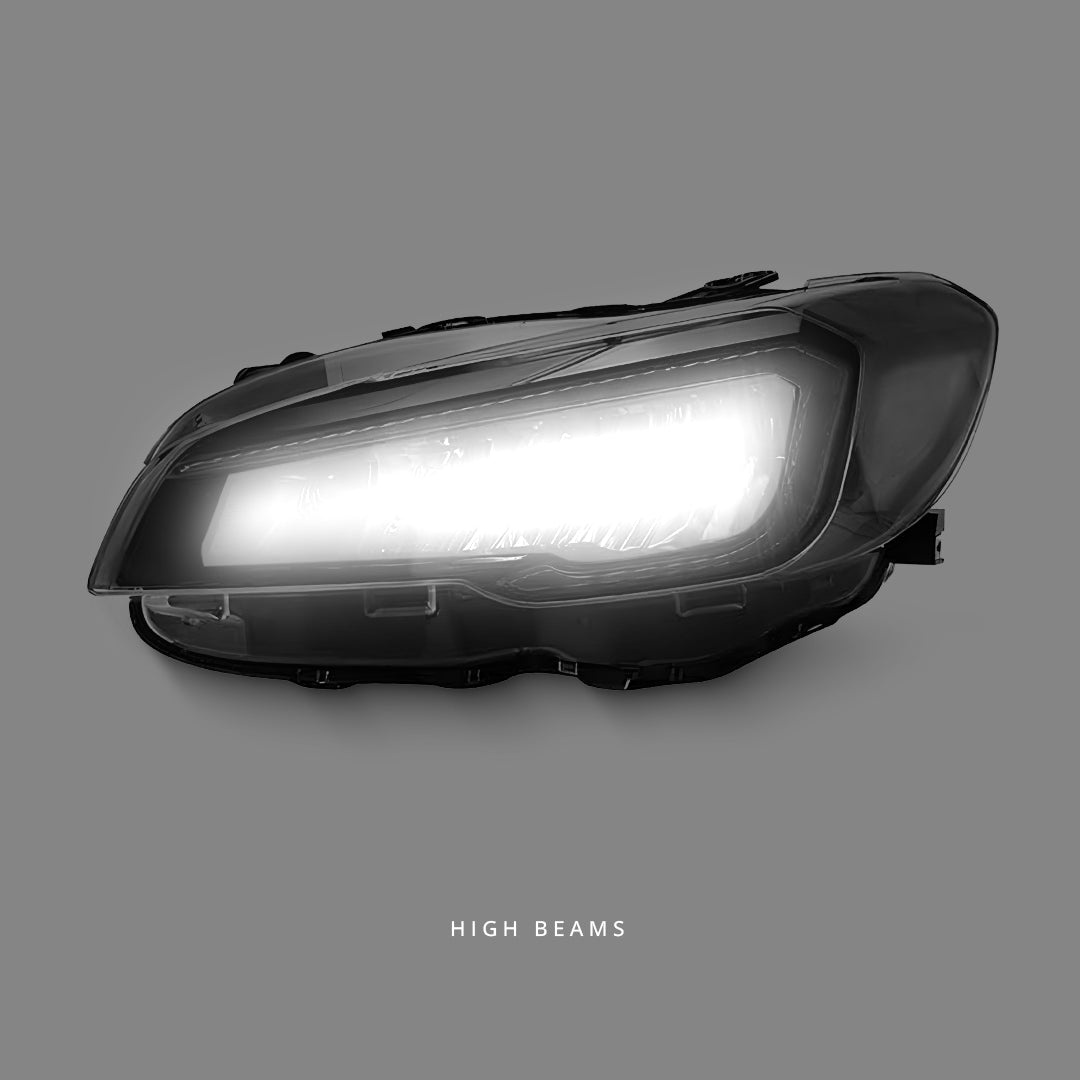 Subaru WRX VA (2014 - 2017) Sequential Black 3D LED DRL Projector Headlights LH + RH