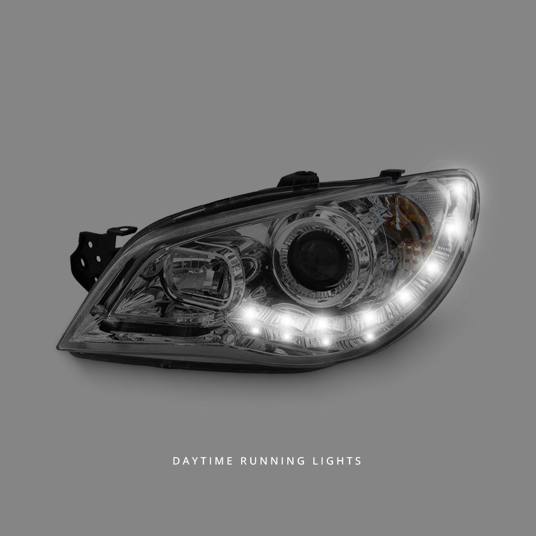Subaru WRX STI GD (2005 - 2007) Clear LED DRL Projector Headlights LH + RH