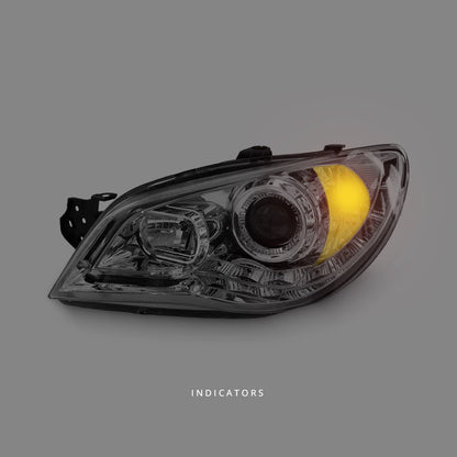 Subaru WRX STI GD (2005 - 2007) Clear LED DRL Projector Headlights LH + RH