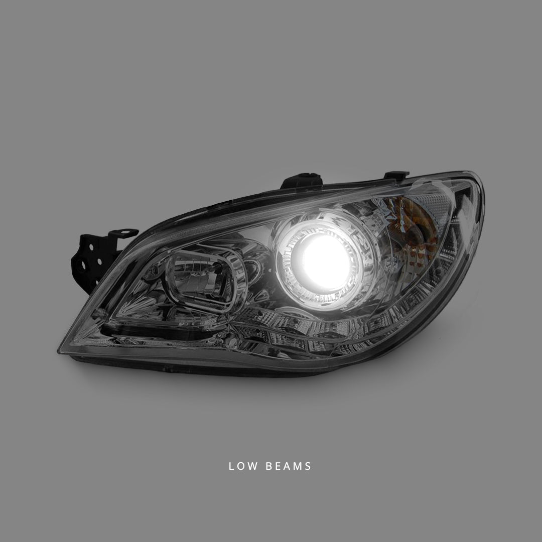 Subaru WRX STI GD (2005 - 2007) Clear LED DRL Projector Headlights LH + RH
