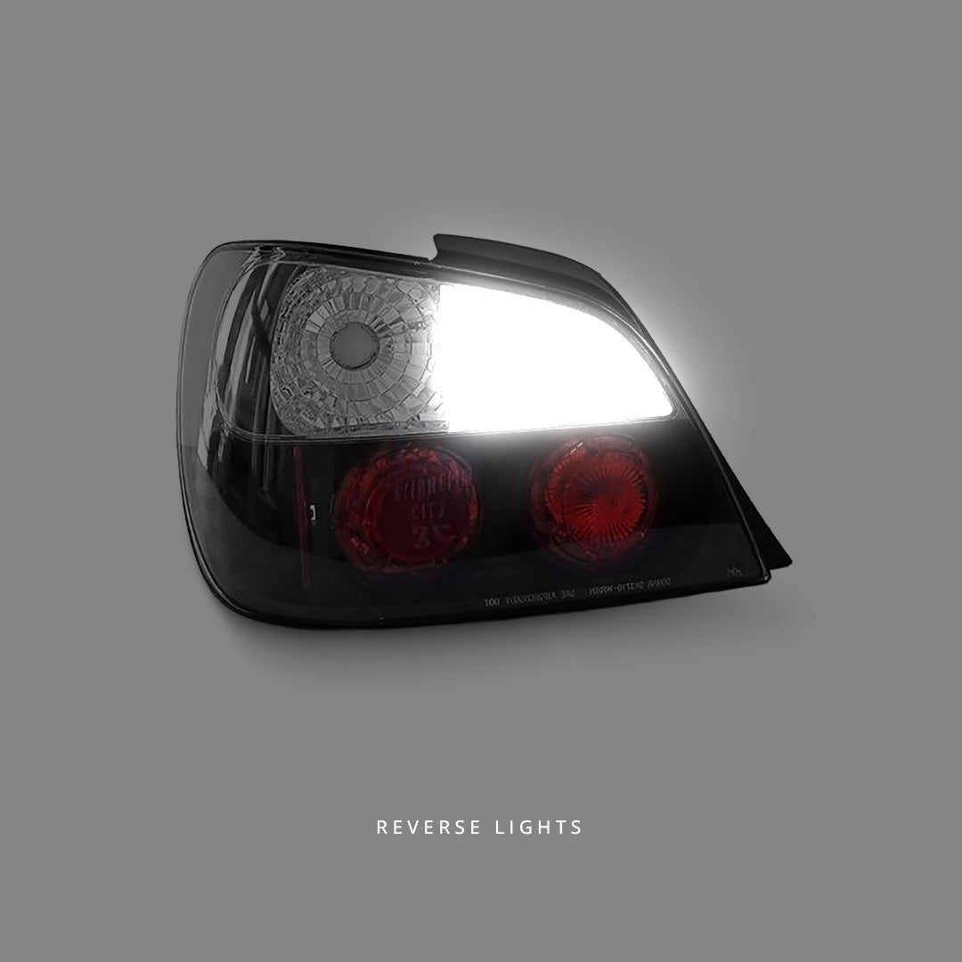 Subaru Impreza GD Sedan / EJ20 (2000 - 2002) Black Altezza Tail Lights LH + RH