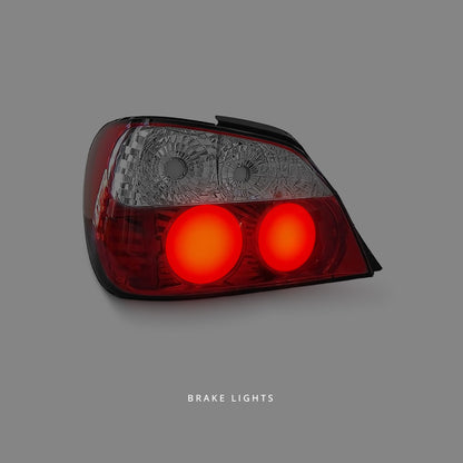 Subaru Impreza GG Hatch / EJ20 (2000 - 2002) Clear Red Altezza Tail Lights LH + RH