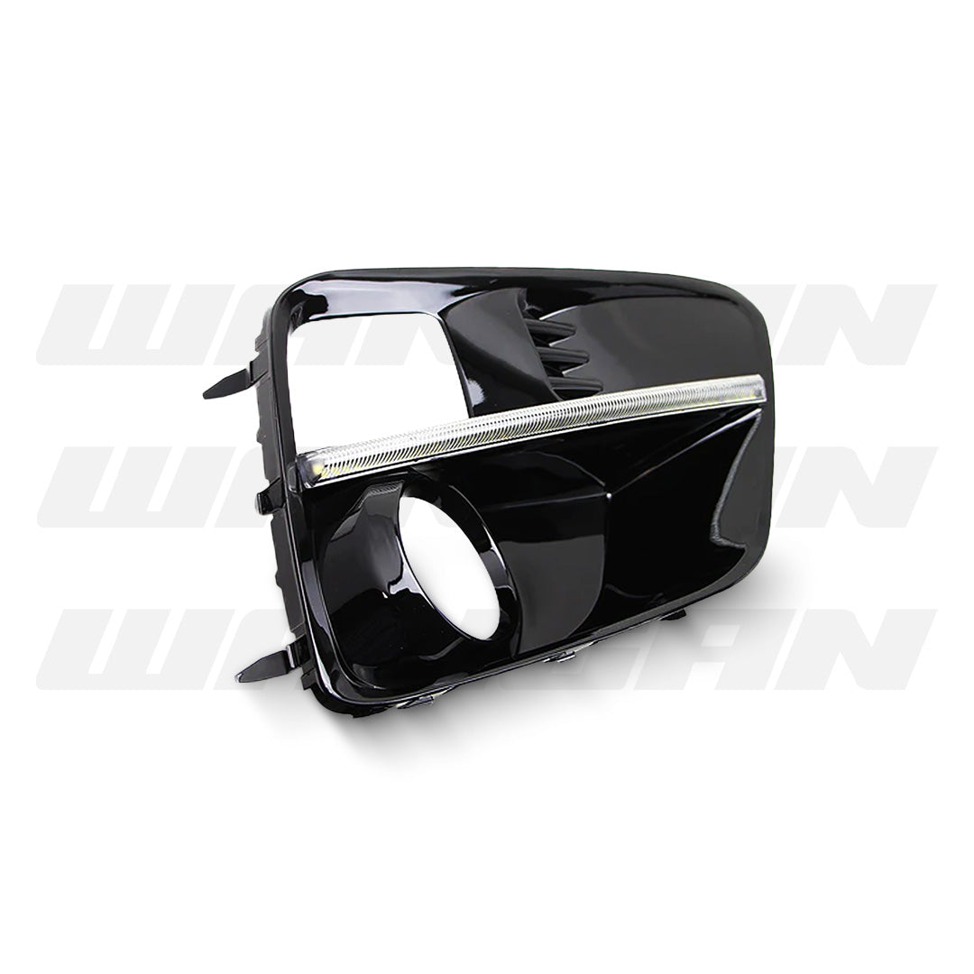 Subaru WRX VA (2014 - 2017) Sequential Black LED DRL Turn Signal Fog Light Bezels LH + RH