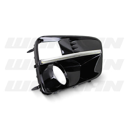 Subaru WRX VA (2014 - 2017) Sequential Black LED DRL Turn Signal Fog Light Bezels LH + RH