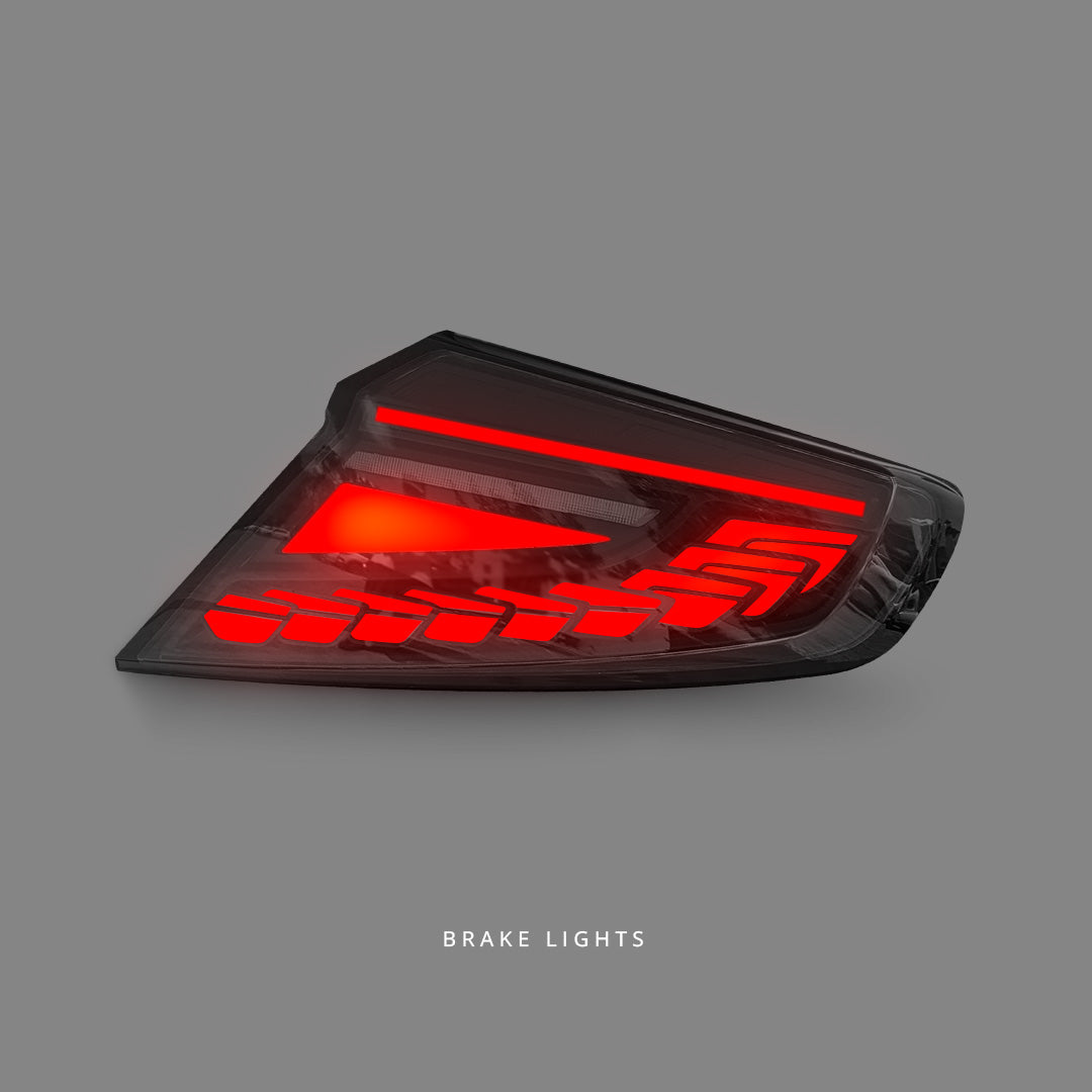 Subaru WRZ VB (2022 - 2025) Sequential V3 Black Dragon Scale LED Tail Lights LH + RH
