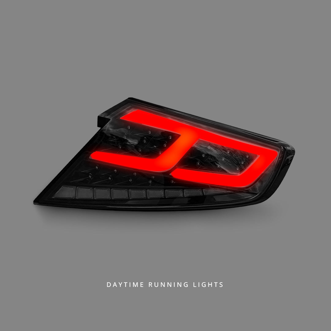 Subaru WRZ VB (2022 - 2025) Sequential Black White Bar Full LED Tail Lights LH + RH