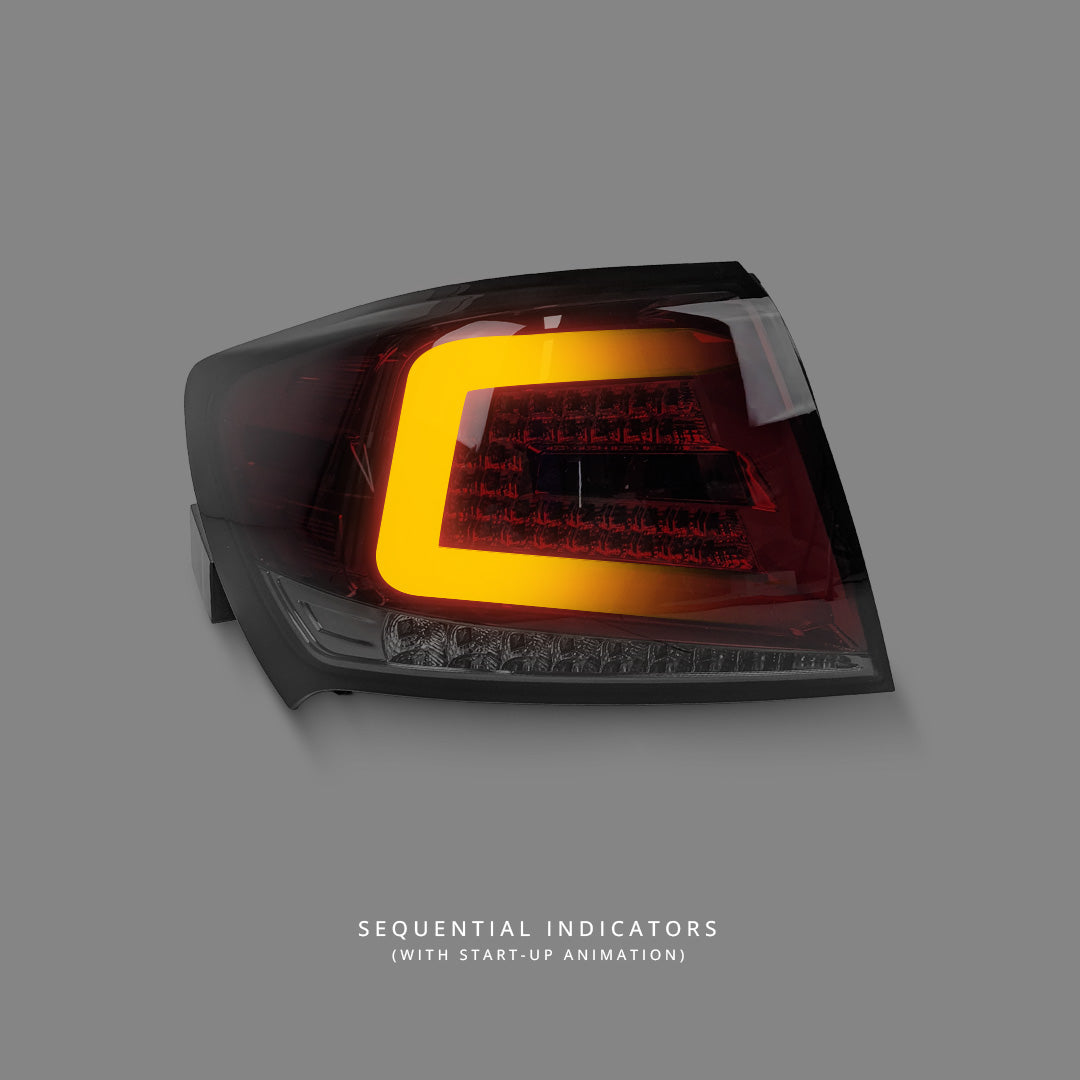 Subaru Impreza GR (2008 - 2013) Sequential Smoke Red LED Dynamic Signal Tail Lights LH + RH