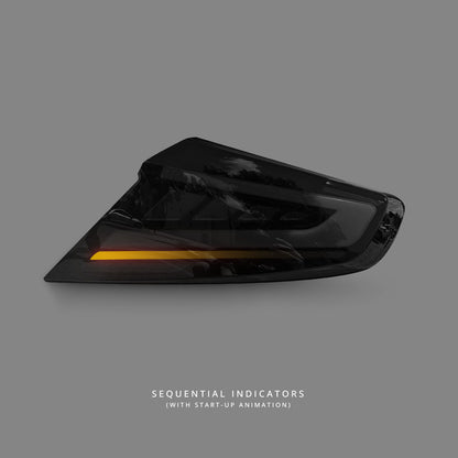 Subaru WRX VB (2022 - 2024) Sequential V2 Smoke Black LED Tail Lights LH + RH